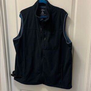 L.L. Bean Men's Dark Blue Fleece Vest